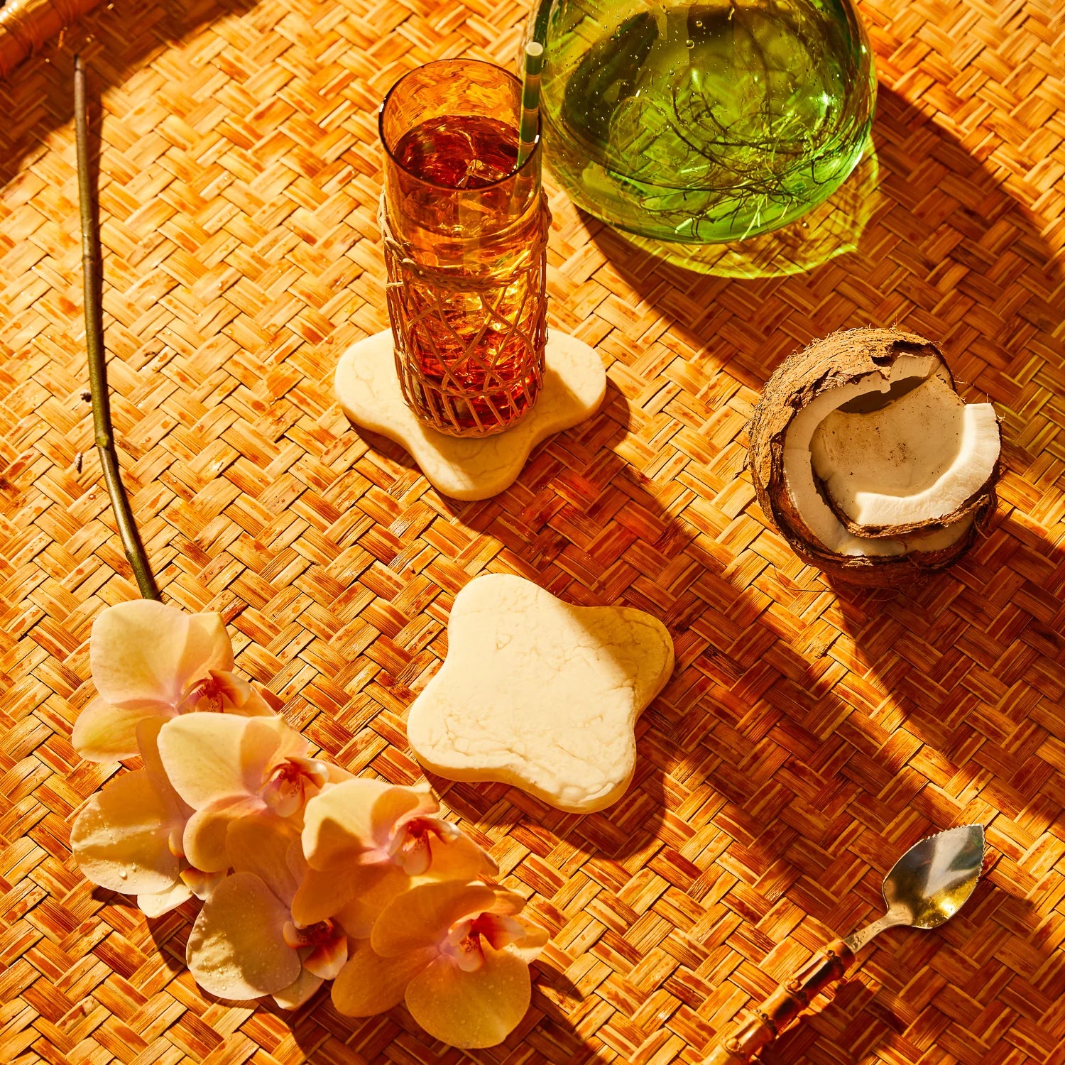 SAGE X CLARE Malorie Coaster Set of 2 PEARL