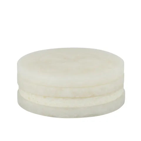 Round Resin Coasters Set 4 IVORY