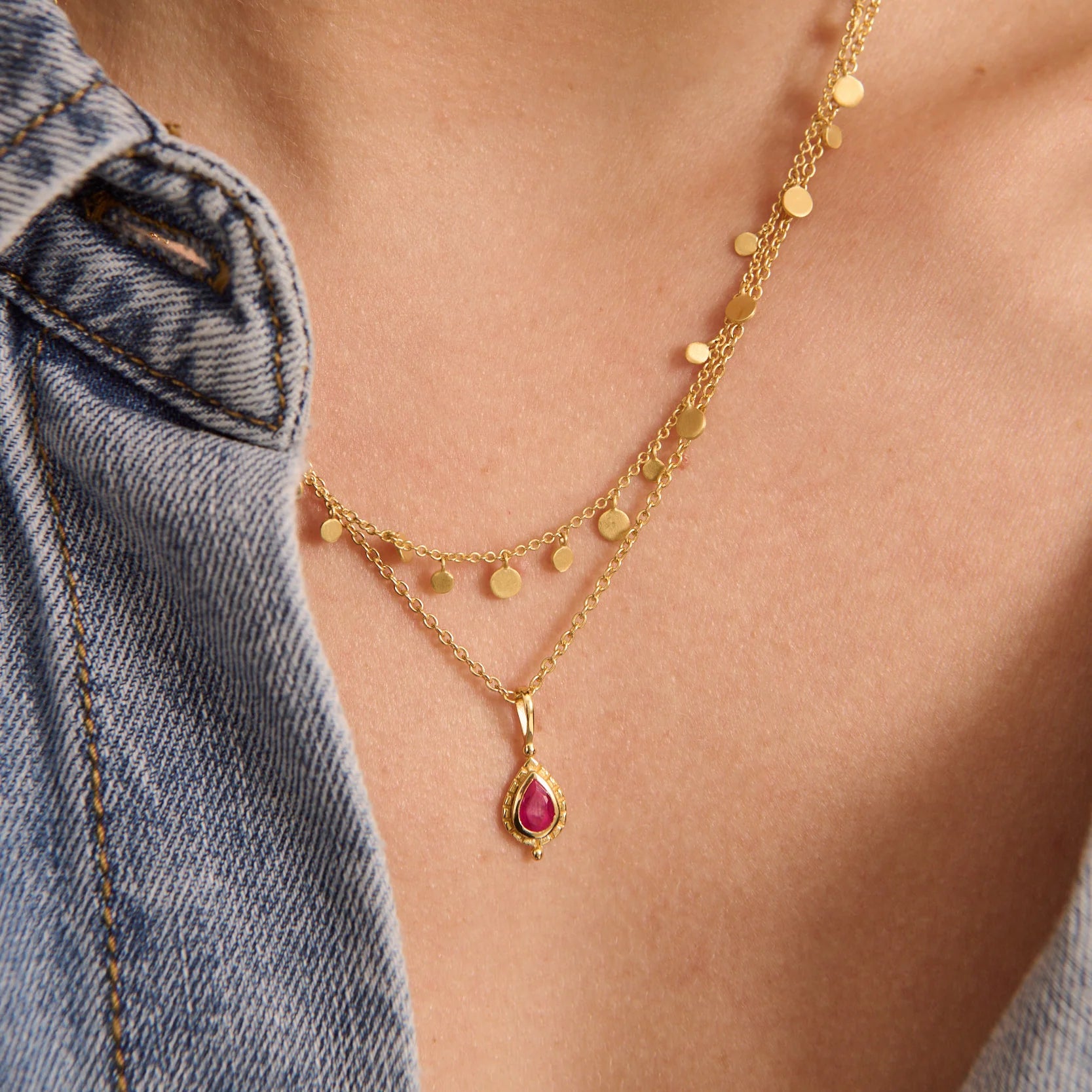 MURKANI July Birthstone Charm RUBY