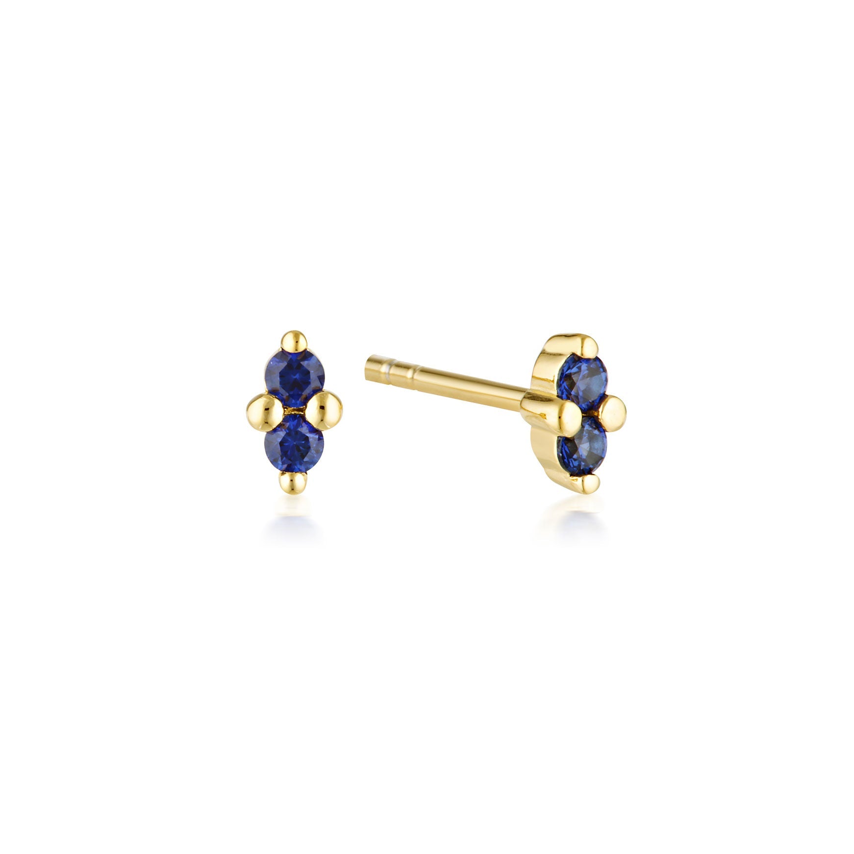 LINDA TAHIJA Birthstone Stud SAPPHIRE GOLD