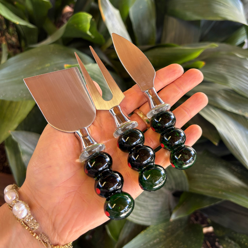 Olive Cheese Knives Set 3