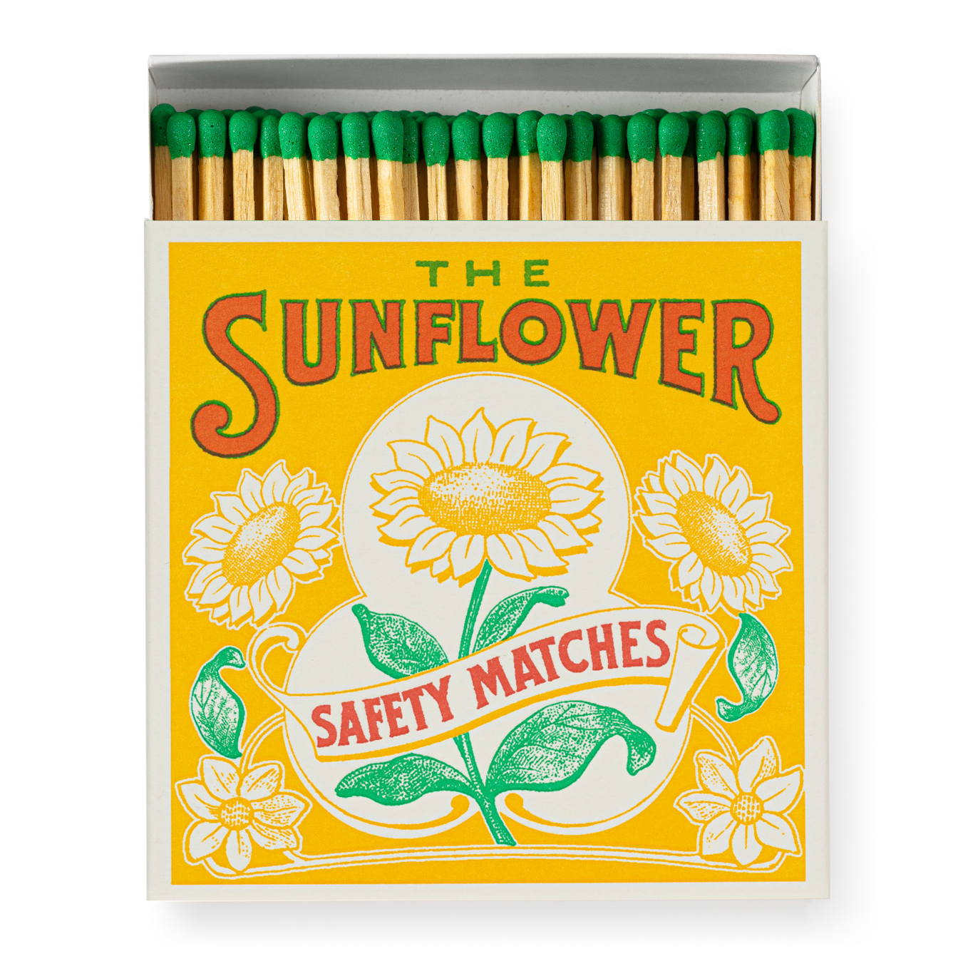 ARCHIVIST Square Box Matches SUNFLOWER