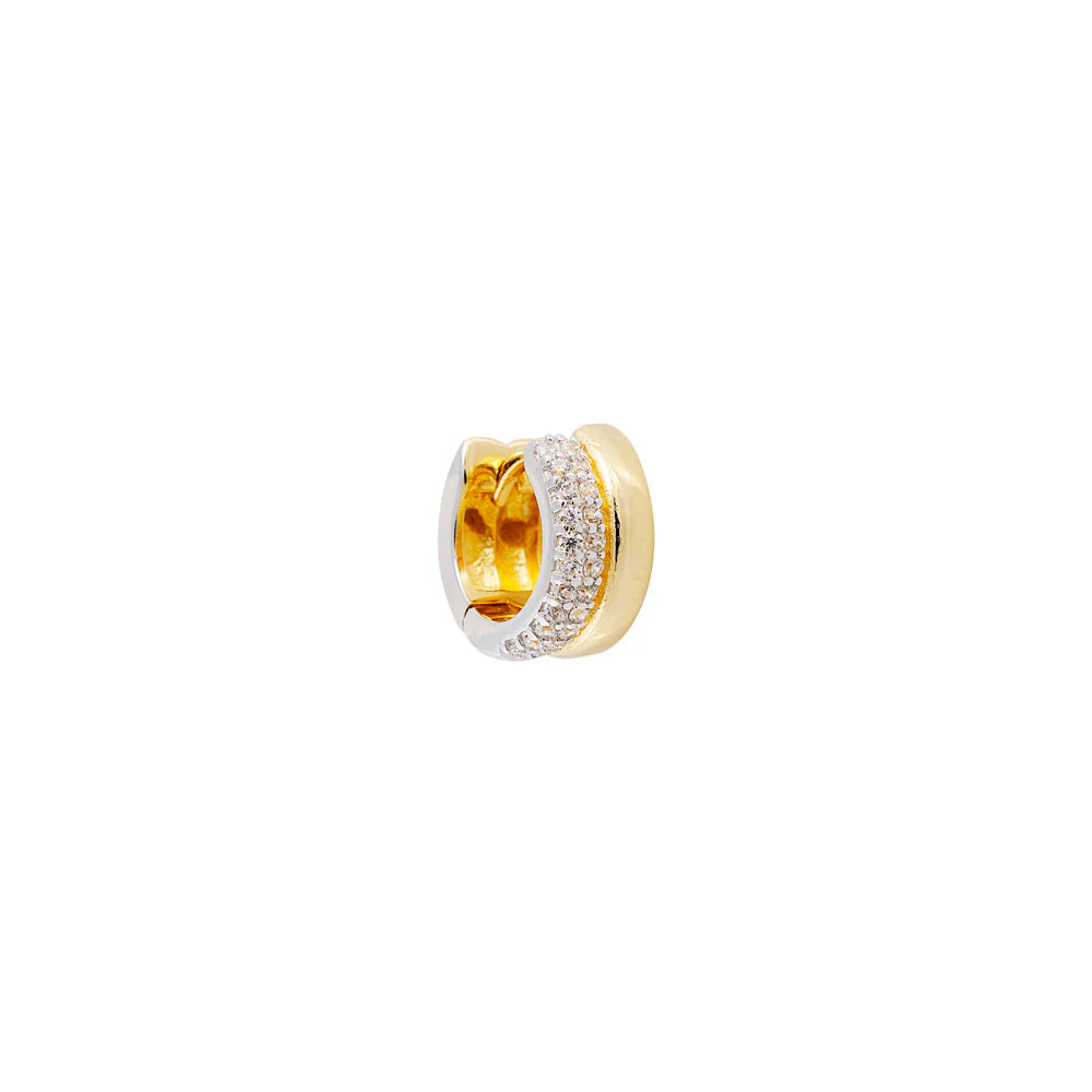 FAIRLEY Two Tone Pave Huggies