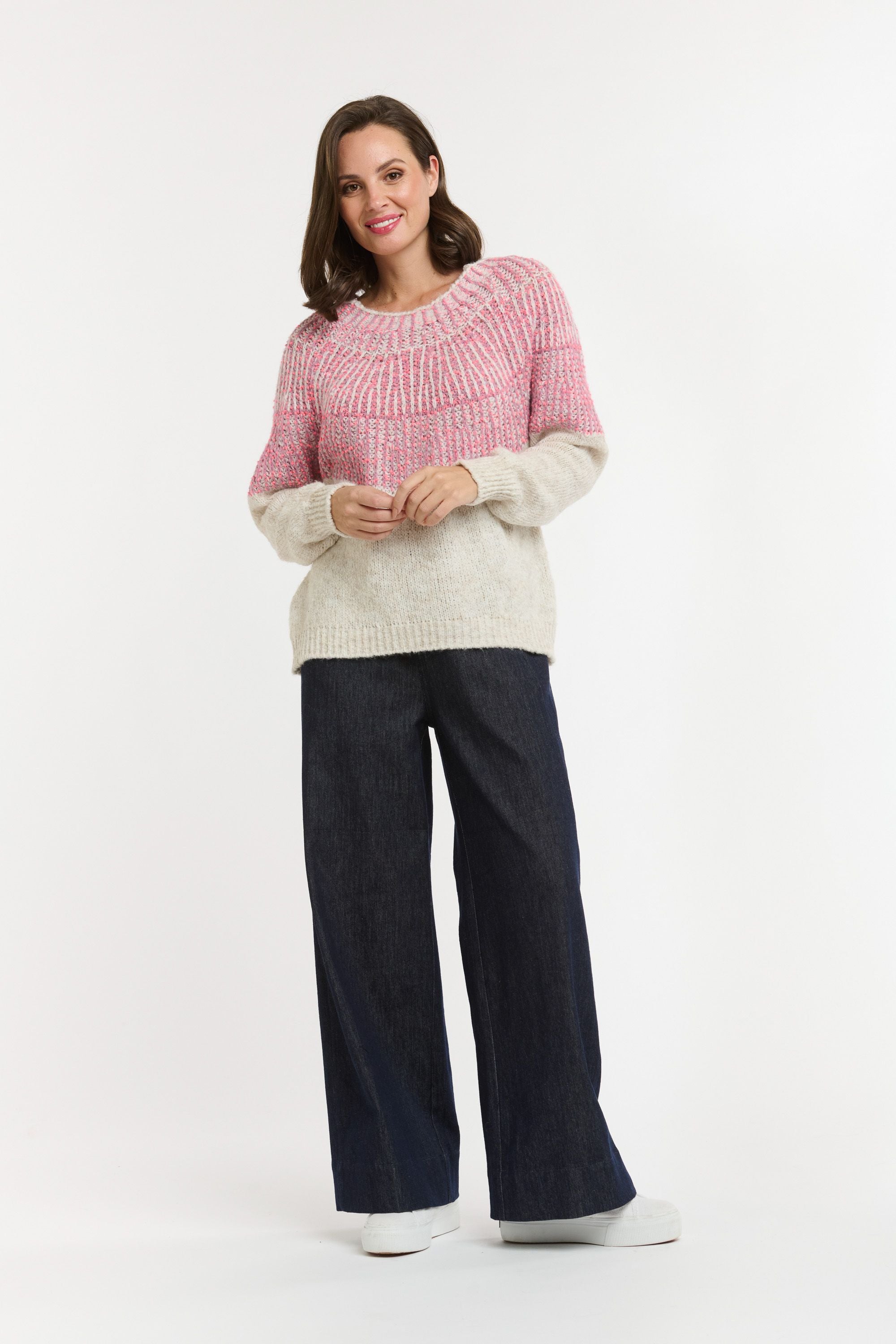 URBAN LUXURY Yoke Jumper PINK