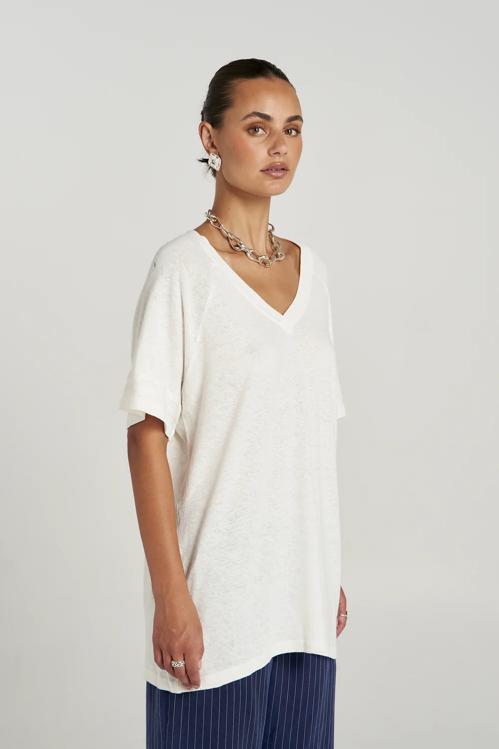 SUMMI SUMMI V Neck Tee VANILLA