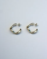 F+H Wave Hoop Earrings Small GOLD