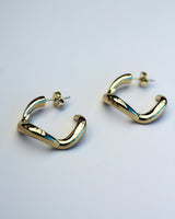 F+H Wave Hoop Earrings Small GOLD