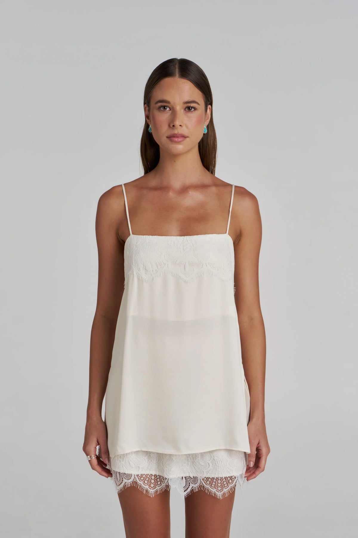 SUMMI SUMMI Florence Shift Top WHITE