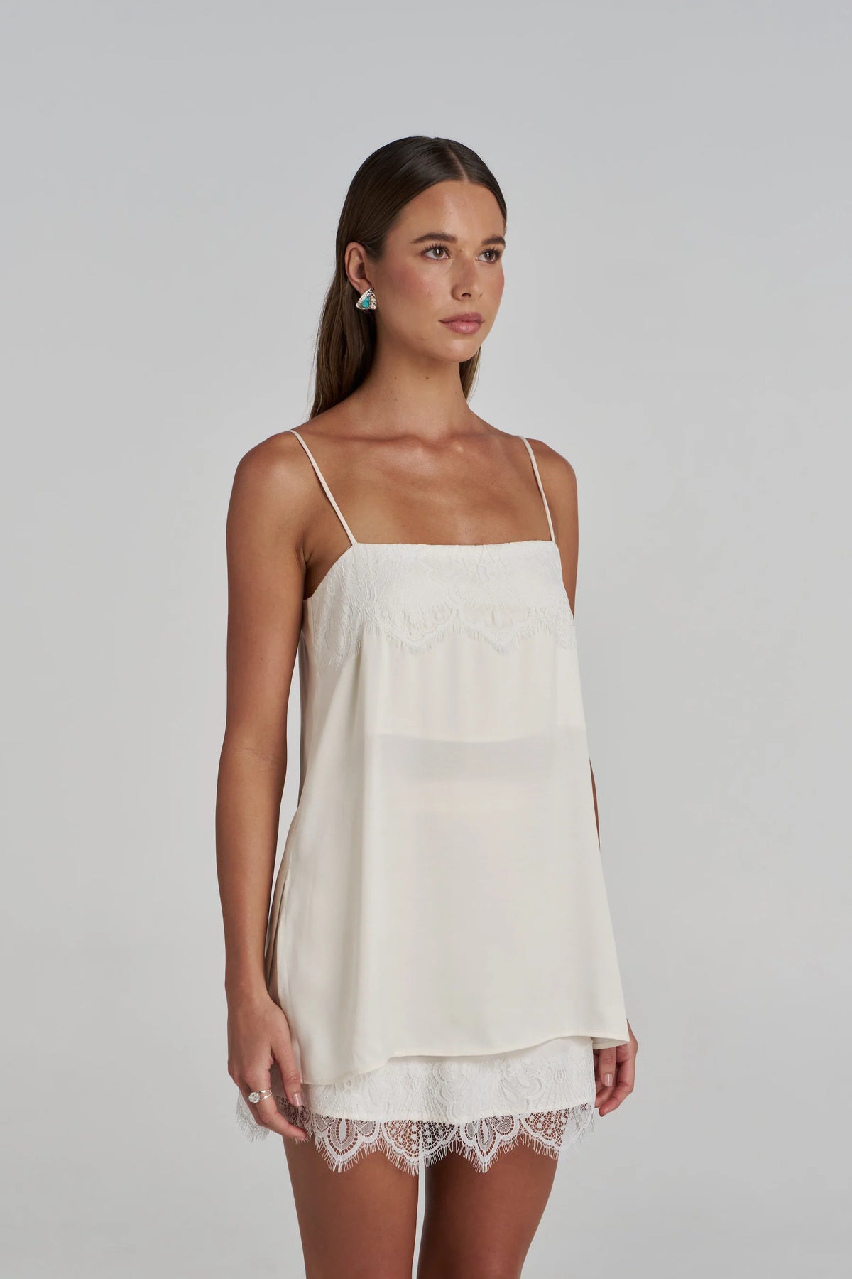 SUMMI SUMMI Florence Shift Top WHITE