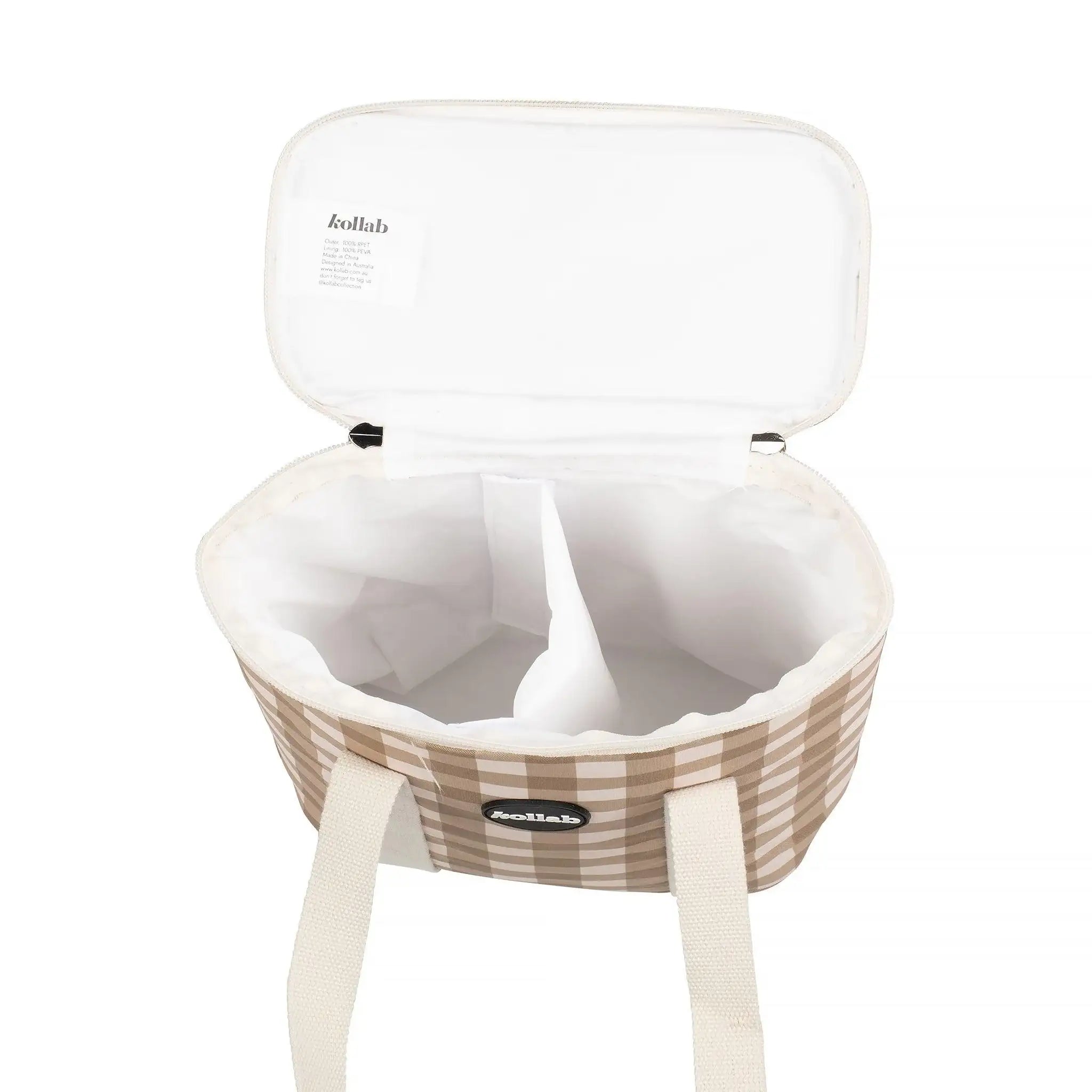 KOLLAB Wine Cooler Bag OLIVE CHECK