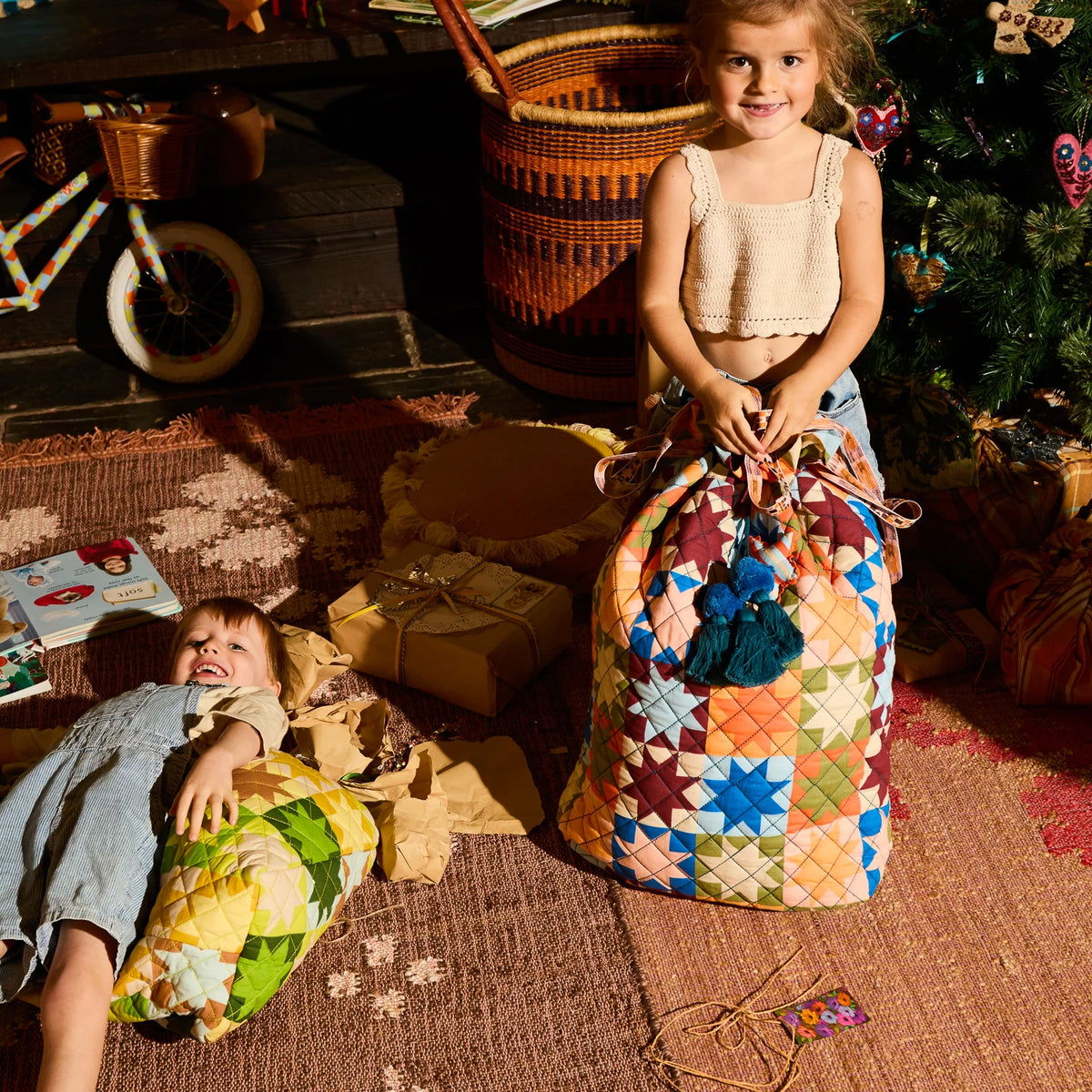 SAGE X CLARE Matilda Santa Sack BLUEBELL