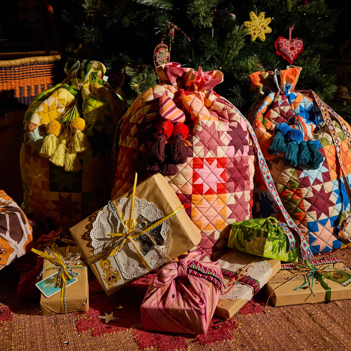 SAGE X CLARE Matilda Santa Sack POPPY
