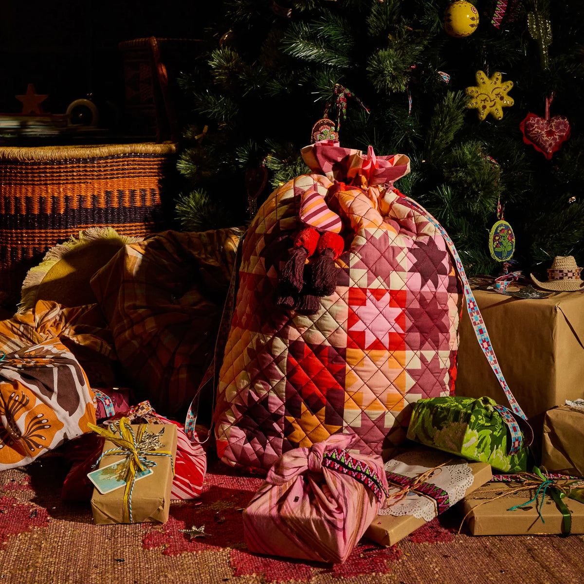 SAGE X CLARE Matilda Santa Sack POPPY