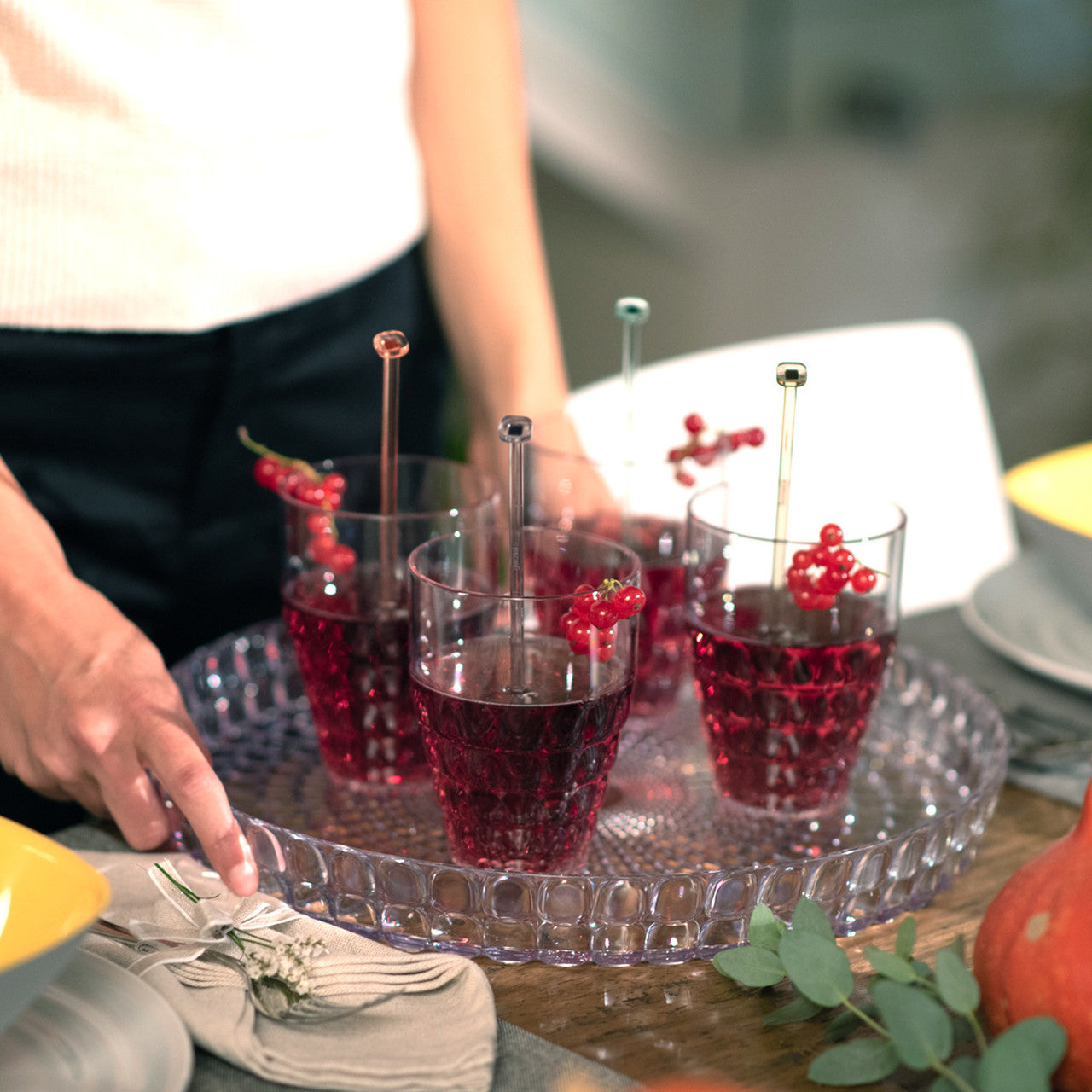 GUZZINI Tiffany Round Tray CLEAR