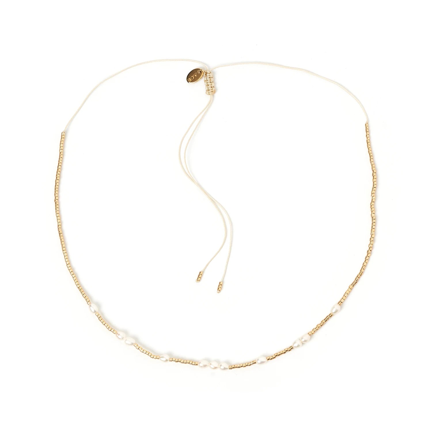 AOE Peppa Choker GOLD & PEARL