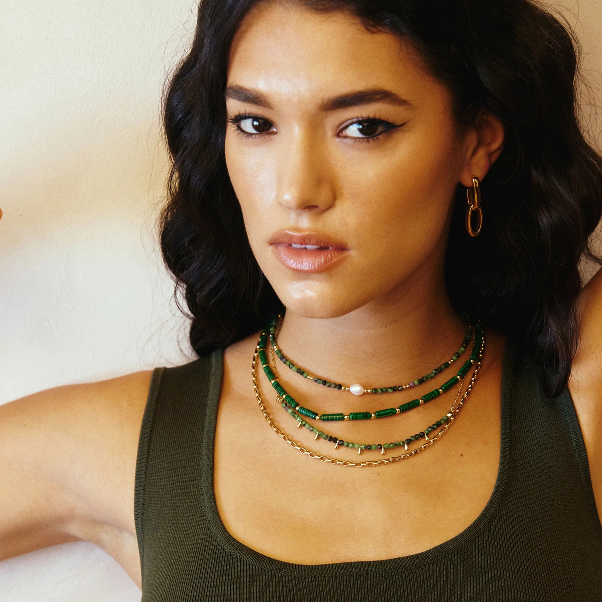 AOE Mila Gemstone Necklace CLINOZOISITE