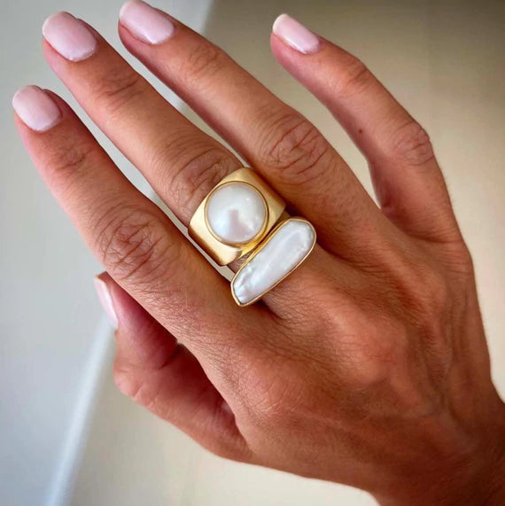 FAIRLEY Pearl Dome Ring