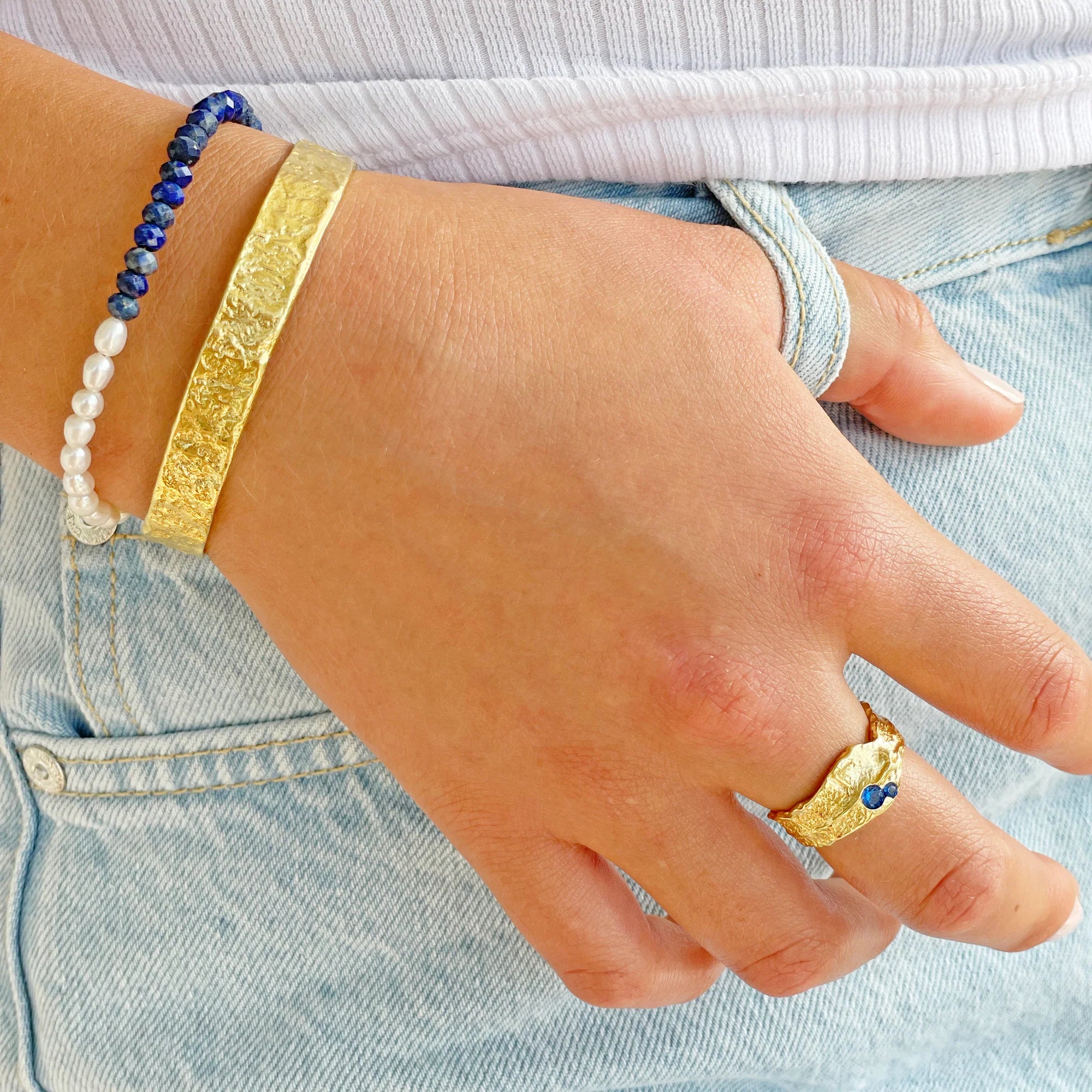 AOE Anya Ring GOLD & BLUE