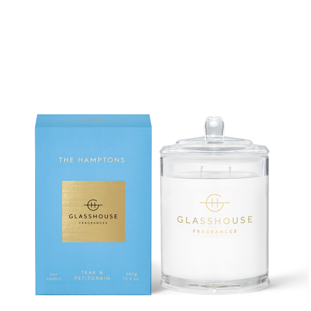 GLASSHOUSE 380g Candle THE HAMPTONS