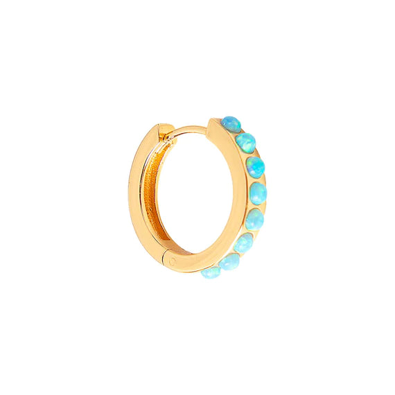 FAIRLEY Crystal Midi Hoops BLUE OPAL
