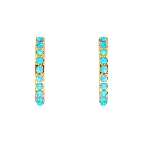 FAIRLEY Crystal Maxi Hoops BLUE OPAL