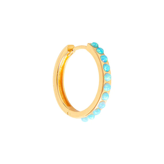 FAIRLEY Crystal Maxi Hoops BLUE OPAL