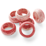 KIP AND CO Napkin Rings PINK MARBLE Set 6