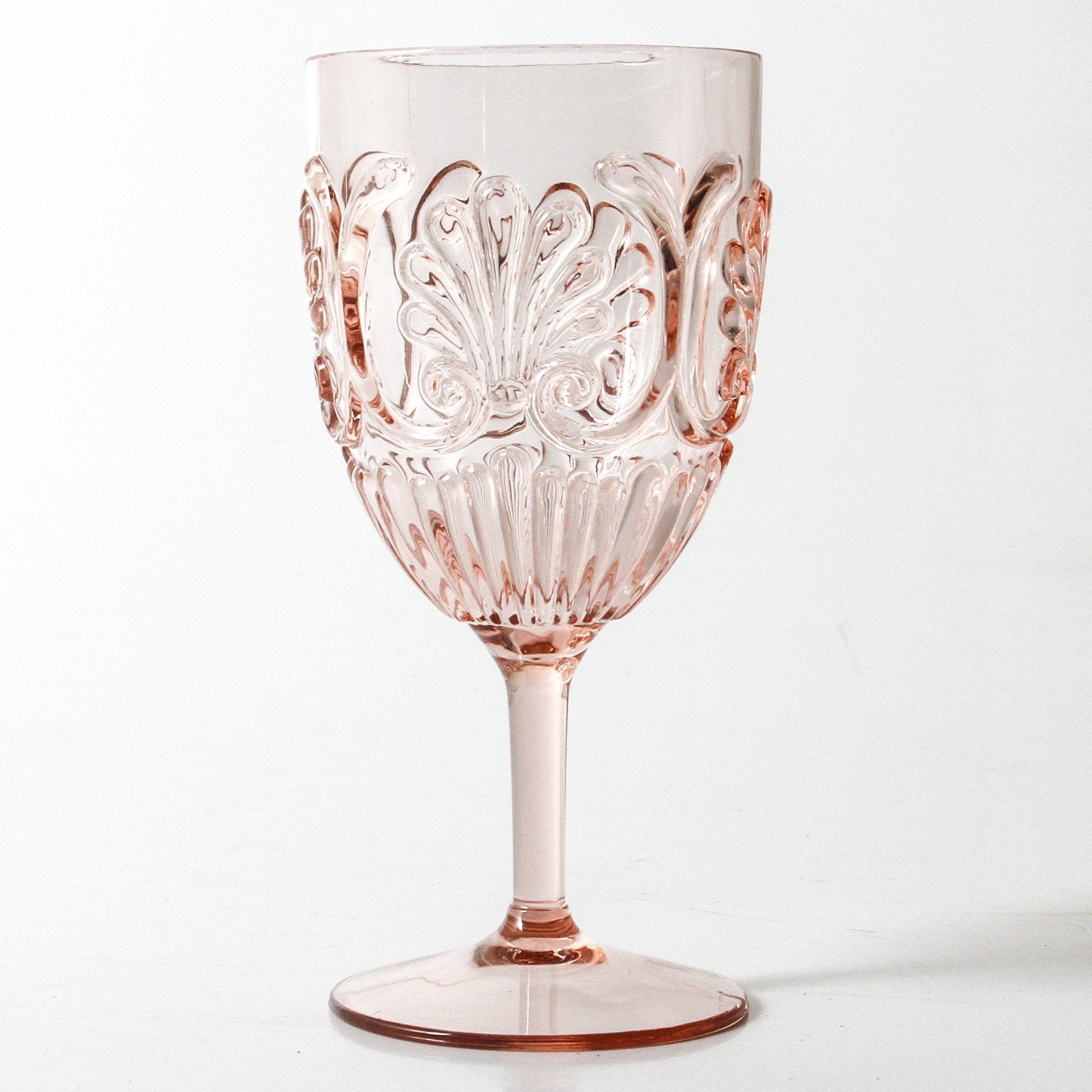 INDIGOLOVE21 Flemington Acrylic Wine Glass PALE PINK