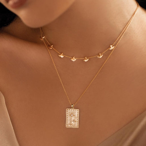 MURKANI Into the Light Rectangle Necklace GOLD