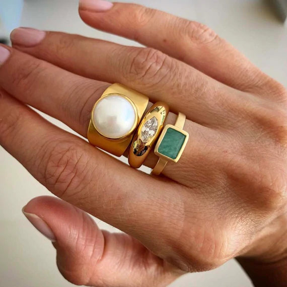 FAIRLEY Pearl Dome Ring