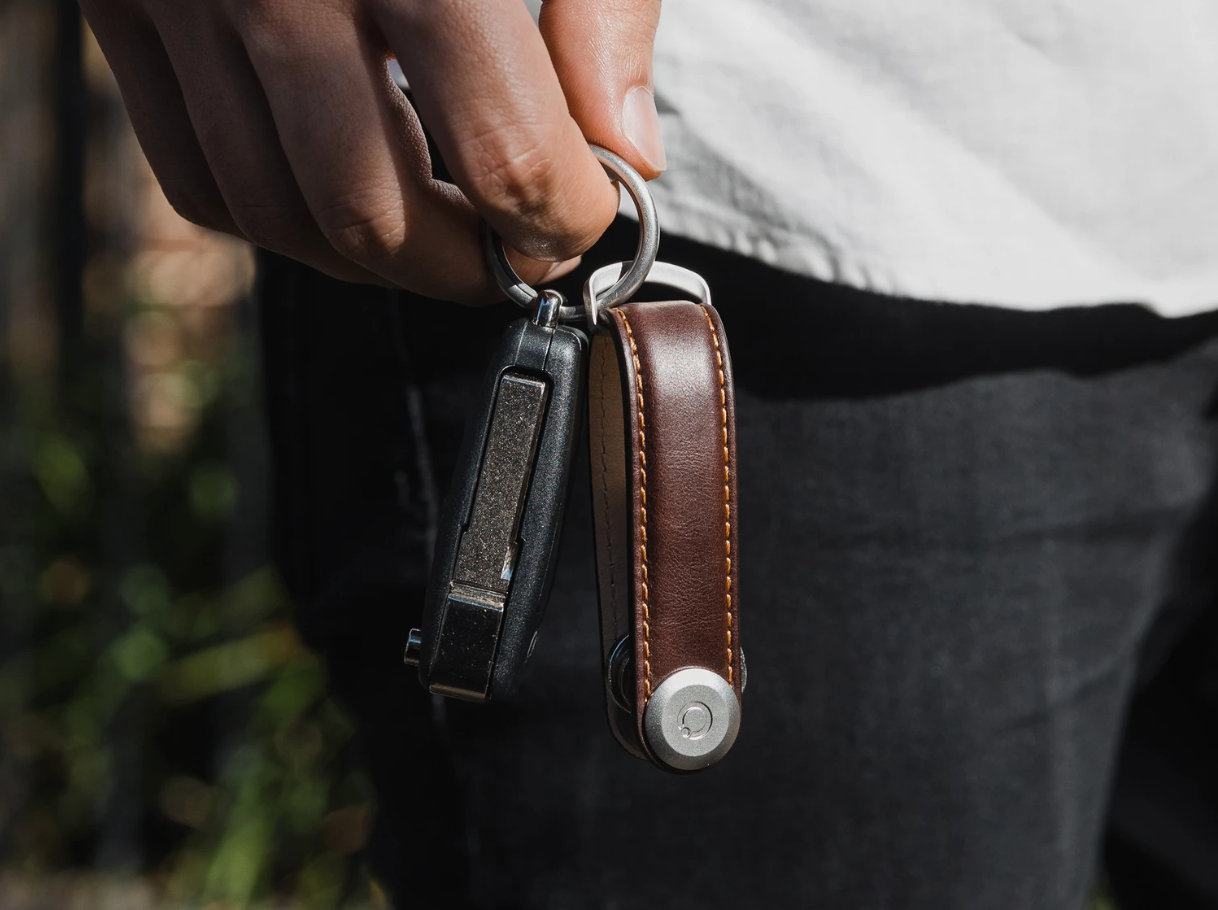 ORBITKEY Leather Key Organiser ESPRESSO