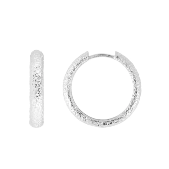 FAIRLEY Maxi Hoops ANTIQUE SILVER