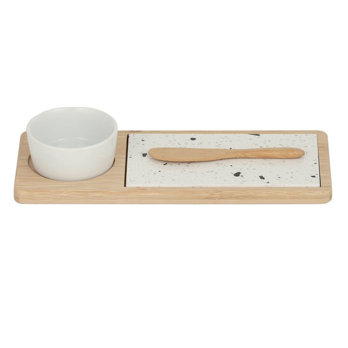 Terrazzo and Bamboo Serving Set!